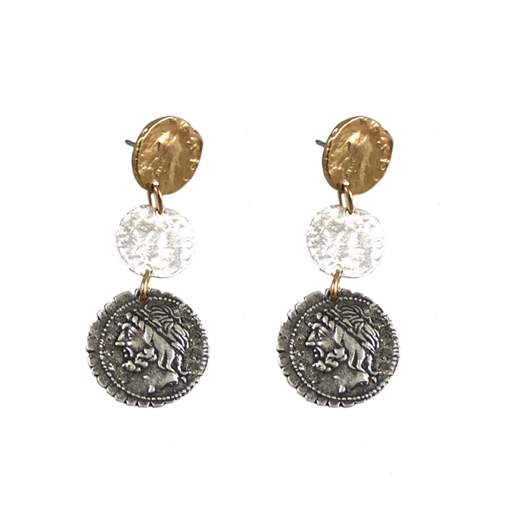 ASDS-T213154 Gold coin earring – sakhifashions